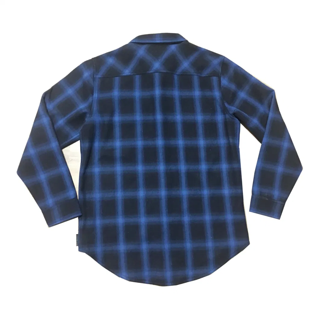 Men′s Plaid Flannel Bonded Fleece Woven Shirts