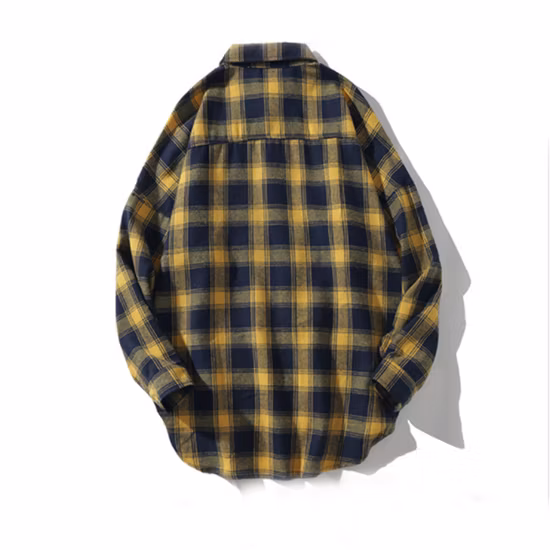 Camisas de franela rojas a cuadros bordadas de manga larga informal 100% algodón con serigrafía OEM para hombres