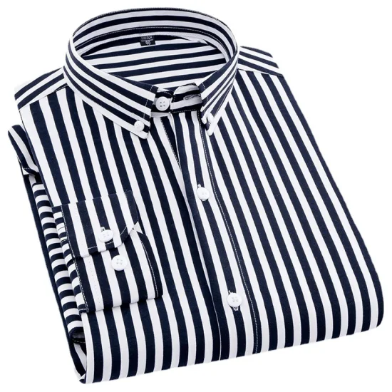 Camisas informales de franela a cuadros de manga larga y ajuste regular con botones para hombre