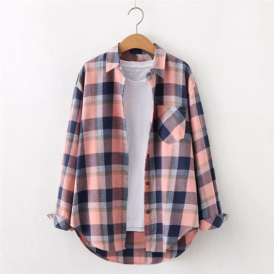 Blusas para mujer, blusas con botones y manga larga, camisas a cuadros de franela para mujer, blusas, chaquetas, abrigos