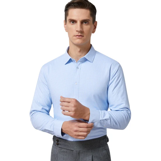 2023 Nuevo personalizado 100% algodón para hombre Camisa de vestir delgada o suelta Blusa de manga larga Oxford Oversize Casual Camisas de negocios de franela formales para hombres